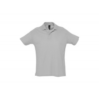 POLO PIQUÉ M/M 3 BOT SUMMER CINZA MATIZADO *